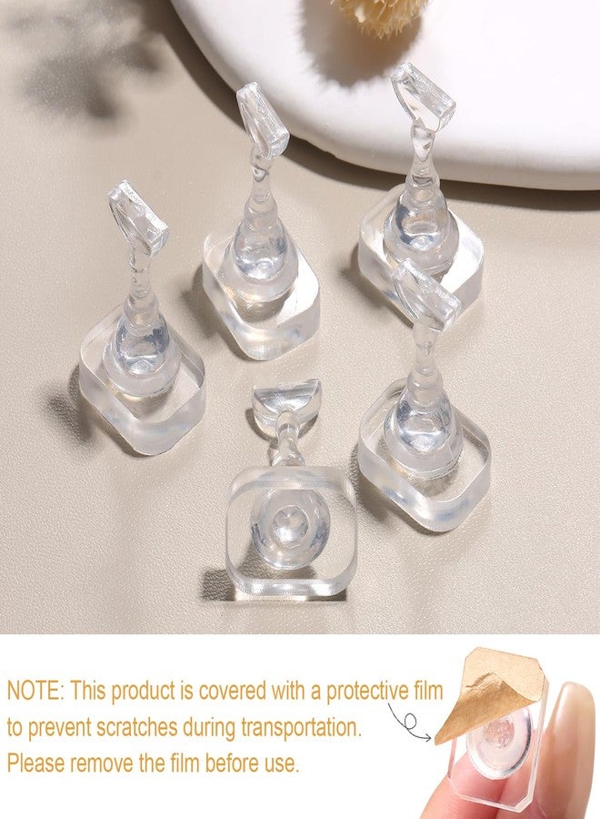 Furtherpretty Non-Magnetic Acrylic Nail Stand for Press-Ons, Cat Eye Nail Art Practice & Display Stand, Fake Nail Holder for Painting with Double-Sided Sticky Tape, Manicure Beginner & Salon Supplies - Image 5